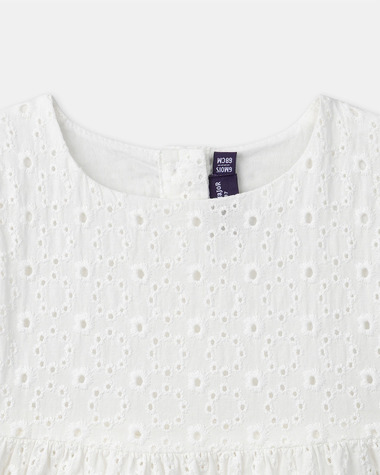 Robe et bloomer brod&eacute;e Coloris &eacute;cru  Sergent Major