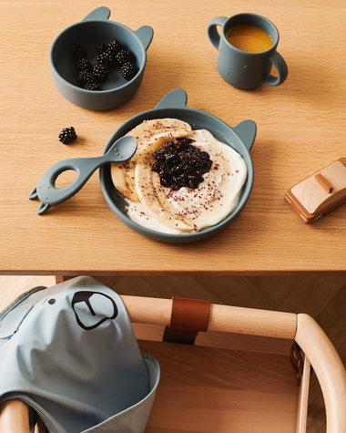 Coffret repas en silicone Vivi Lapin coloris whale blue  Liewood