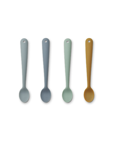 Lot de 4 cuill&egrave;res Siv Coloris blue multi mix  Liewood