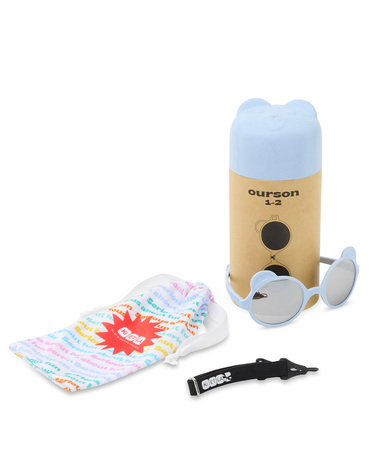 Lunettes de soleil b&eacute;b&eacute; Ourson 1-2 ans Coloris bleu clair  Ki Et La
