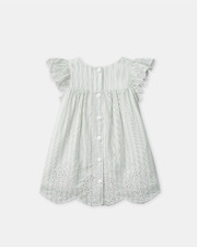 Robe brodée à rayures Coloris vert Sergent Major