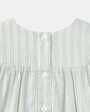 Robe brodée à rayures Coloris vert Sergent Major
