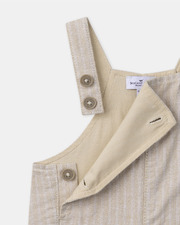 Ensemble salopette &agrave; rayures et body Coloris beige  Sergent Major