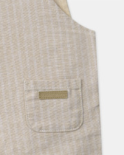 Ensemble salopette &agrave; rayures et body Coloris beige  Sergent Major