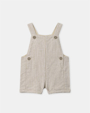 Ensemble salopette à rayures et body Coloris beige Sergent Major