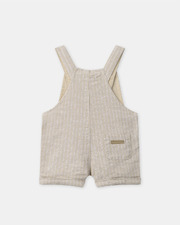 Ensemble salopette à rayures et body Coloris beige Sergent Major