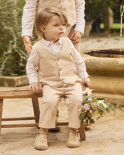 Pantalon droit en twill Coloris beige Sergent Major