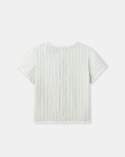 Chemise à rayures brodée amour Coloris vert Sergent Major
