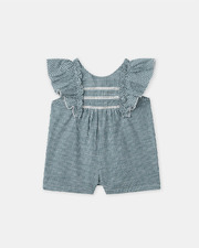 Combishort fantaisie en vichy Coloris bleu Sergent Major