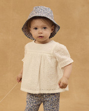 Blouse manches courtes brodée Coloris écru Sergent Major