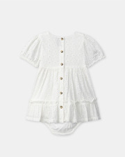 Robe et bloomer brodée Coloris écru Sergent Major