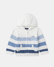 Gilet à capuche et rayures Coloris bleu Sergent Major