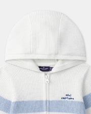 Gilet à capuche et rayures Coloris bleu Sergent Major