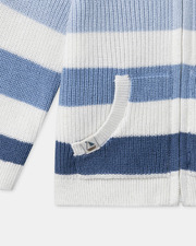Gilet à capuche et rayures Coloris bleu Sergent Major