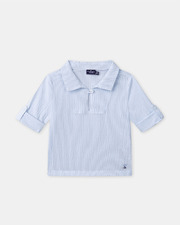 Chemise rayée à manches retroussables Coloris bleu Sergent Major