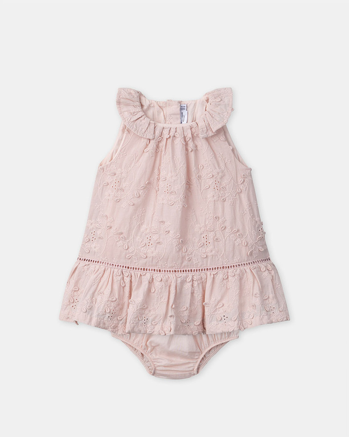 Robe à broderies florales Coloris rose Sergent Major