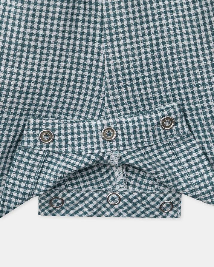 Combishort fantaisie en vichy Coloris bleu Sergent Major