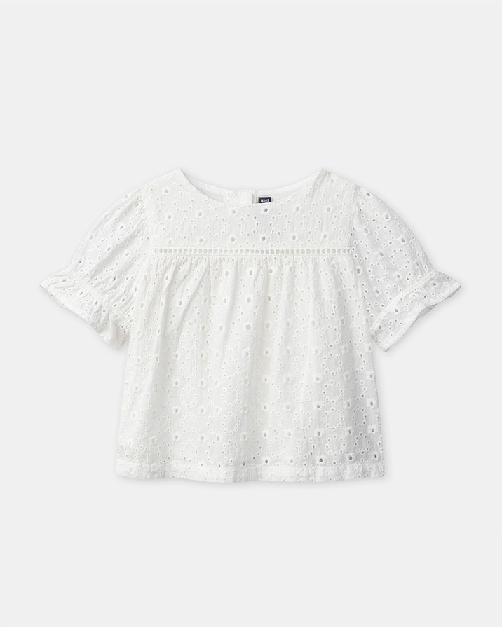 Blouse manches courtes brodée Coloris écru Sergent Major