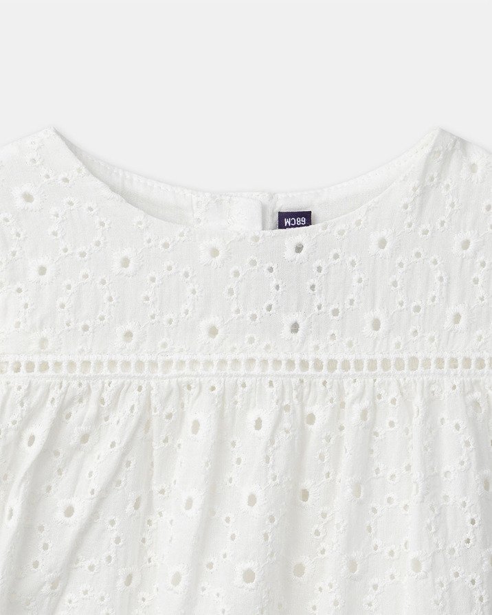 Blouse manches courtes brodée Coloris écru Sergent Major