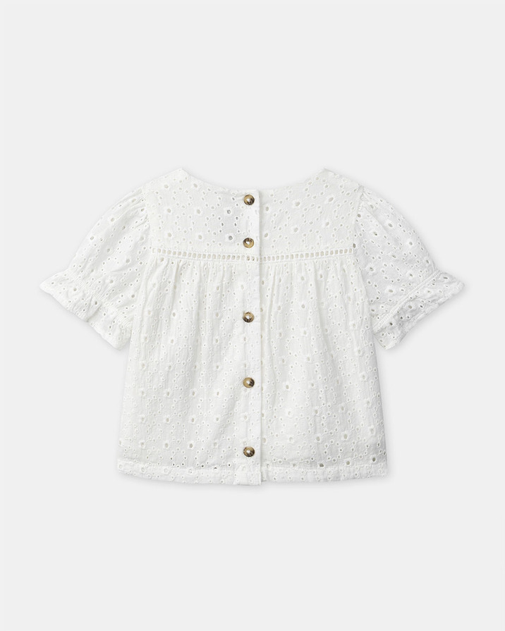 Blouse manches courtes brodée Coloris écru Sergent Major