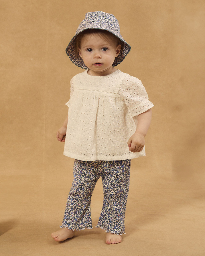 Blouse manches courtes brodée Coloris écru Sergent Major