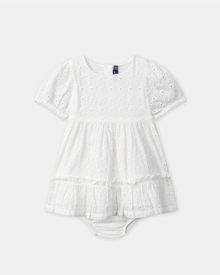 Robe et bloomer brodée Coloris écru Sergent Major