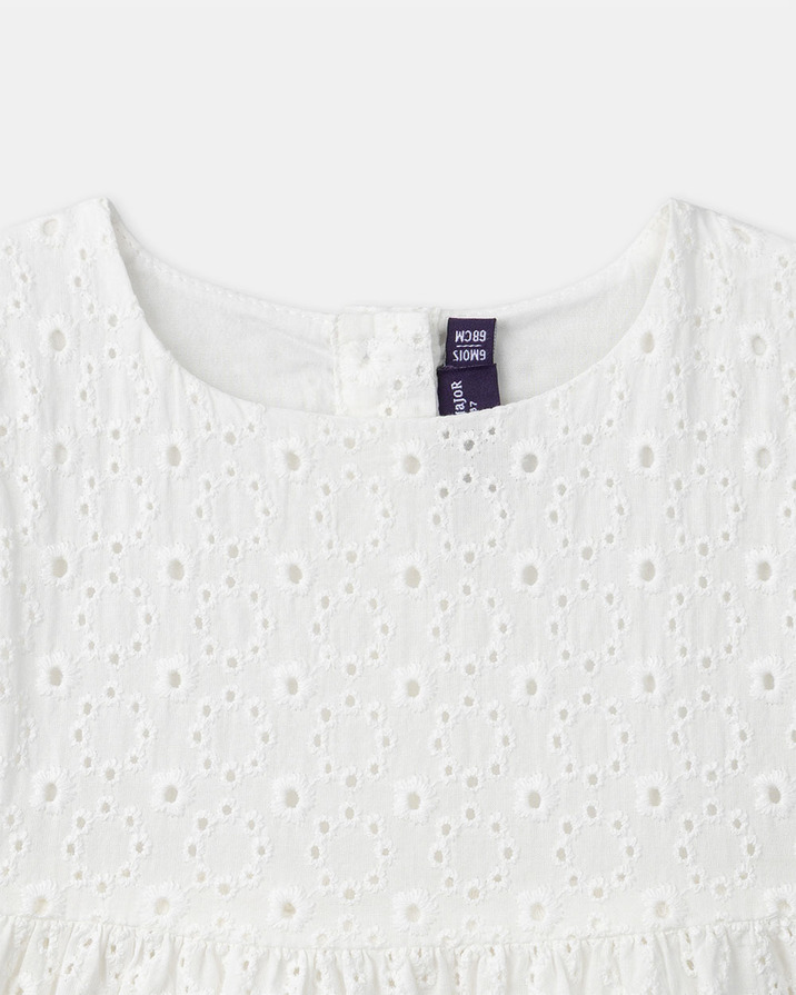 Robe et bloomer brodée Coloris écru Sergent Major