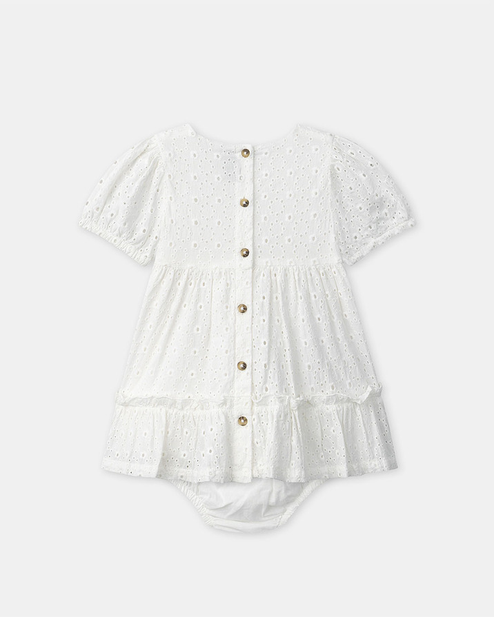 Robe et bloomer brodée Coloris écru Sergent Major