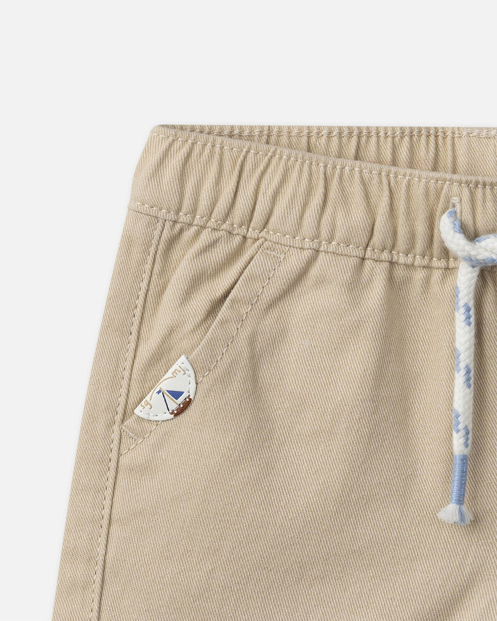 Short en twill Coloris beige Sergent Major