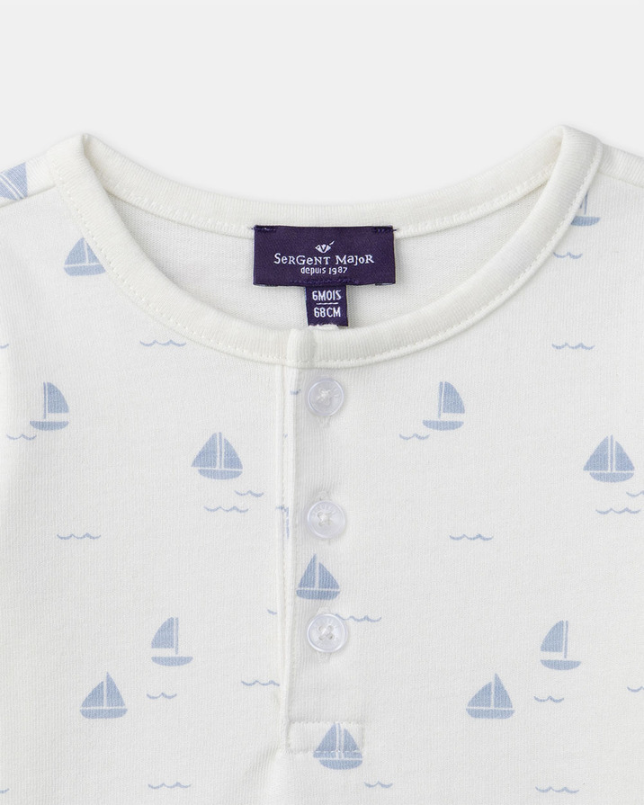 T-shirt imprimé bateaux Coloris écru Sergent Major