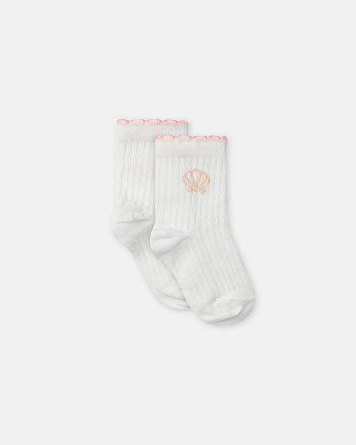 Chaussettes côtelées coquillage Coloris écru Sergent Major