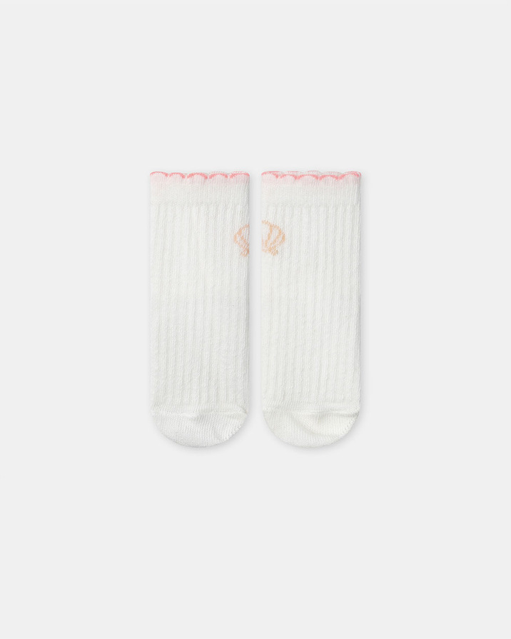Chaussettes côtelées coquillage Coloris écru Sergent Major