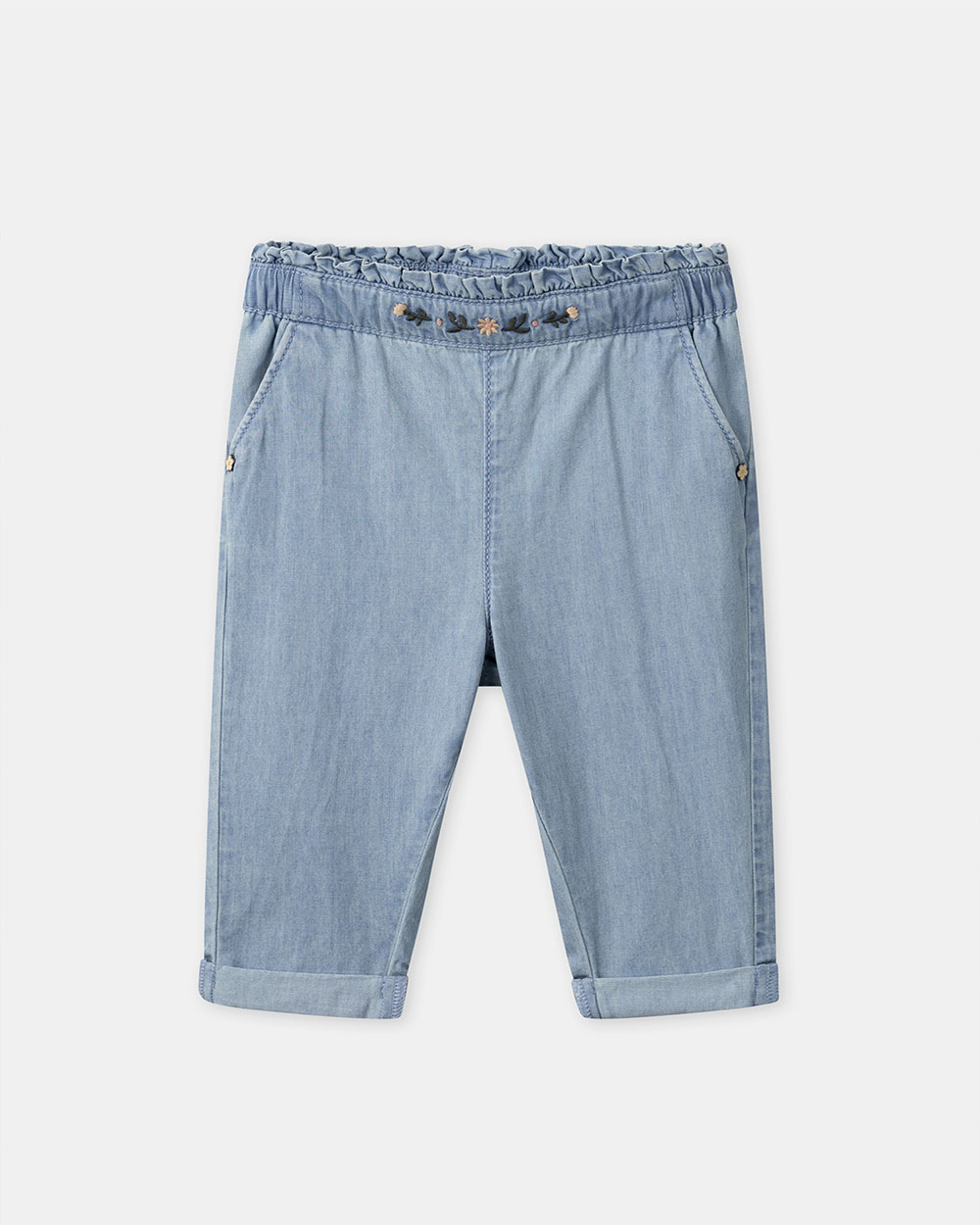 Pantalon en denim ajustable Coloris bleu Sergent Major