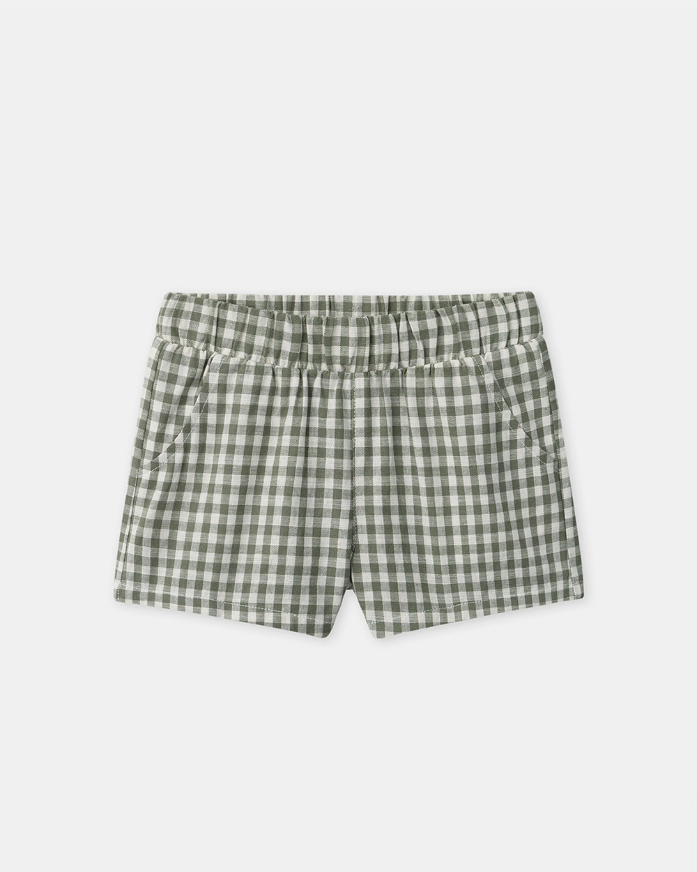 Ensemble d&eacute;bardeur et short vichy Coloris vert fonc&eacute;/ivoire  Sergent Major