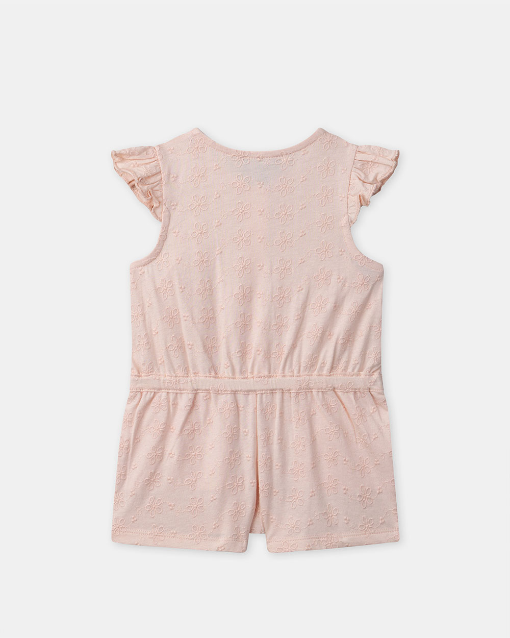 Combinaison courte à broderies fleuries Coloris rose clair Sergent Major
