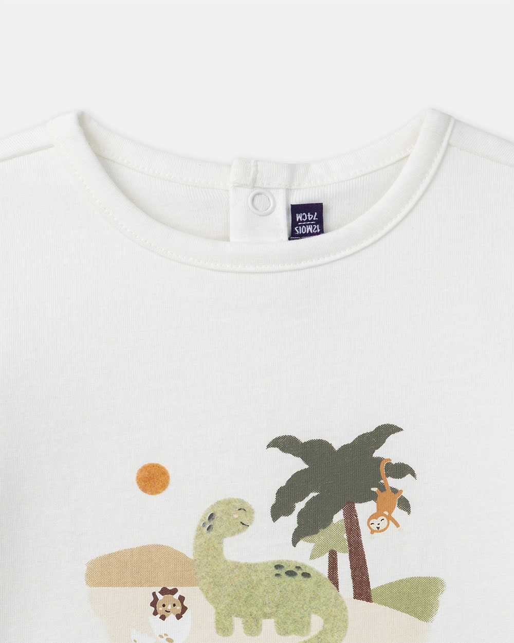 Body t-shirt dinosaures Coloris &eacute;cru  Sergent Major