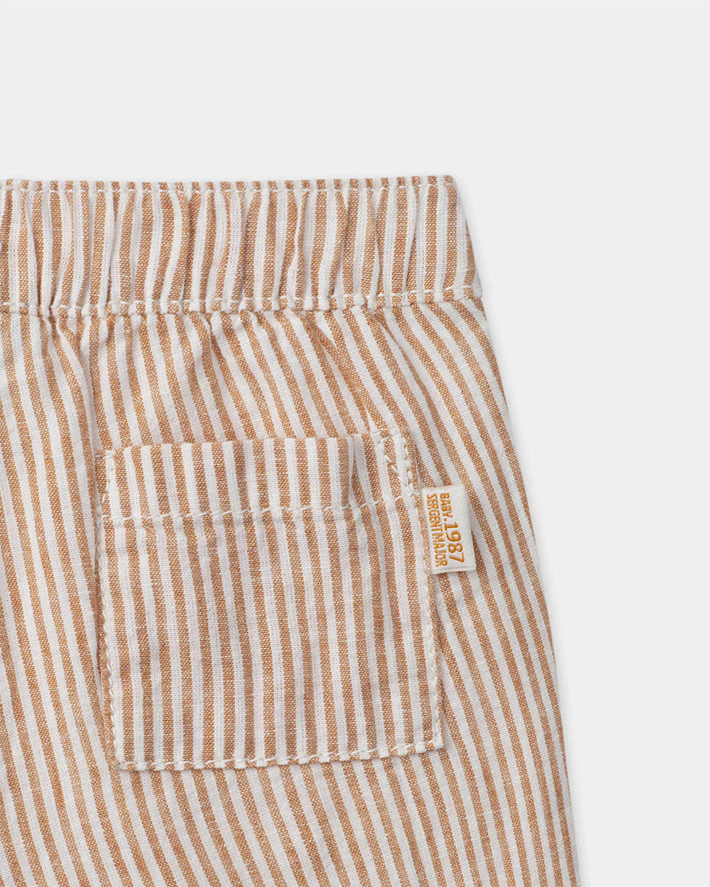 Short confortables à rayures Coloris orange Sergent Major