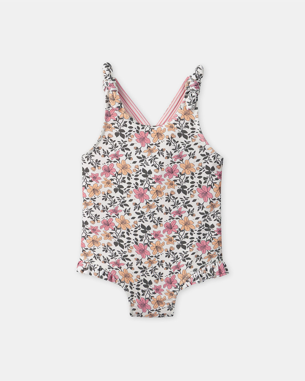 Maillot de bain une pièce réversible imprimé fleuri ou rayé Coloris rose Sergent Major
