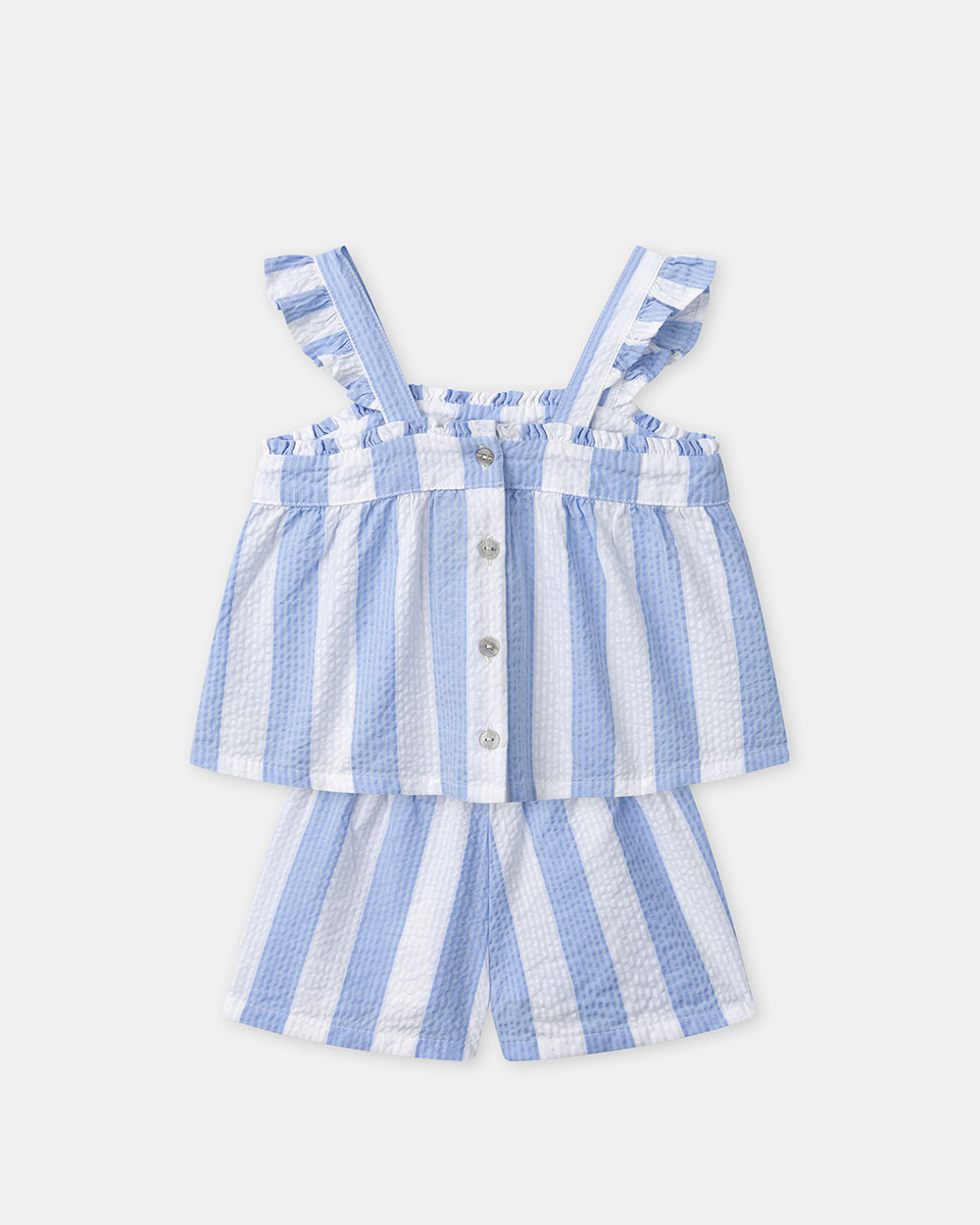 Ensemble d&eacute;bardeur et short &agrave; rayures Coloris bleu  Sergent Major