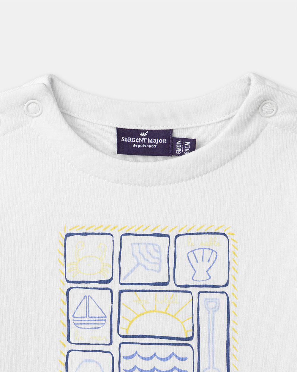 Body t-shirt imprimé mer Coloris écru Sergent Major