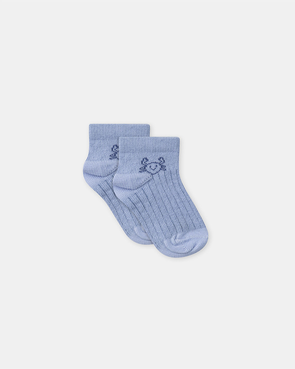 Chaussettes basses jacquard crabe Coloris bleu pastel Sergent Major