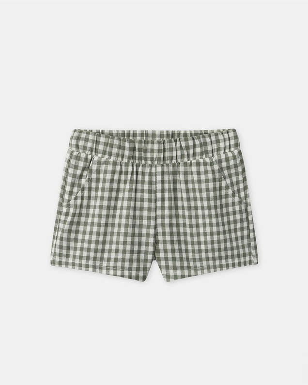 Ensemble débardeur et short vichy Coloris vert foncé/ivoire Sergent Major