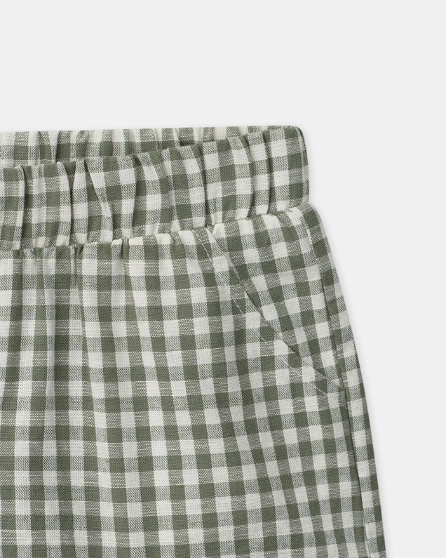 Ensemble débardeur et short vichy Coloris vert foncé/ivoire Sergent Major
