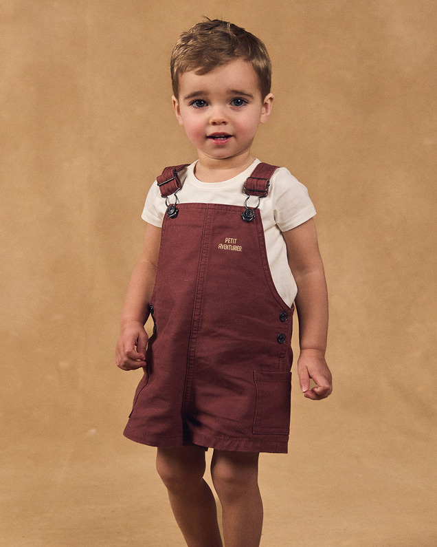 Salopette courte petit aventurier Coloris marron Sergent Major