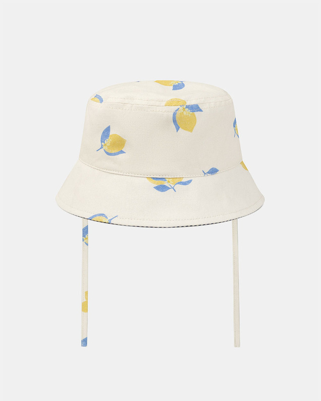 Chapeau écru UPF 50+ imprimé citrons Coloris jaune Sergent Major