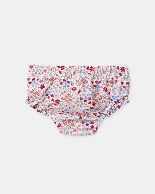 Couche de bain imprimé fraises et fleurs Coloris rouge Sergent Major
