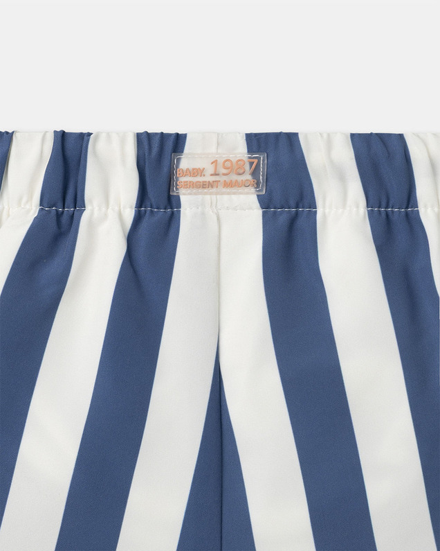 Short de bain à rayures avec couche Coloris bleu Sergent Major