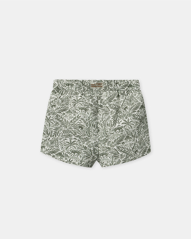 Short de bain imprimé jungle avec couche Coloris kaki Sergent Major