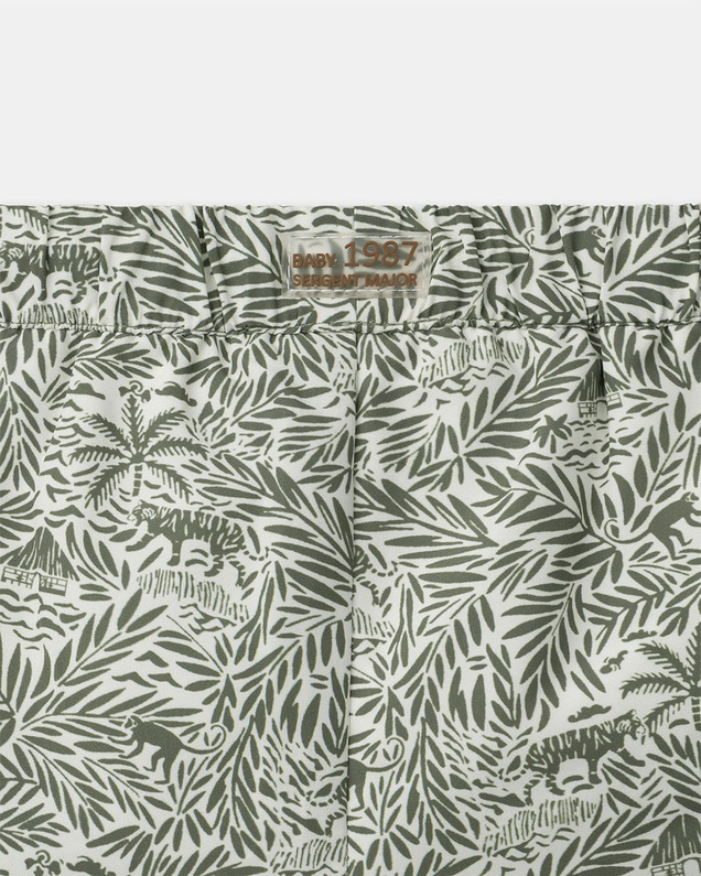 Short de bain imprimé jungle avec couche Coloris kaki Sergent Major