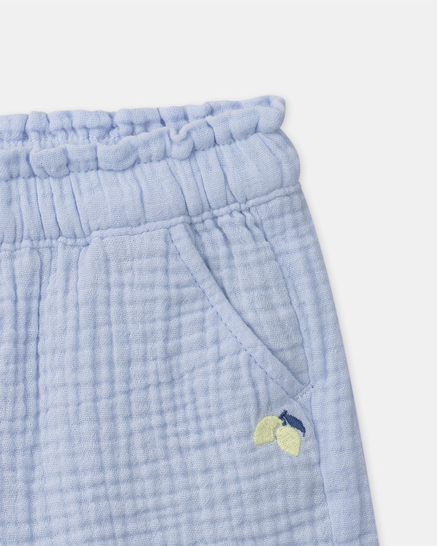 Short en double gaze de coton Coloris bleu ciel Sergent Major